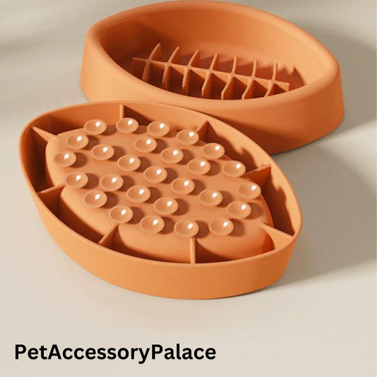 Silicone Pet Anti - choke Slow Feeding Bowl With Suction Cup - PetAccessoryPalace